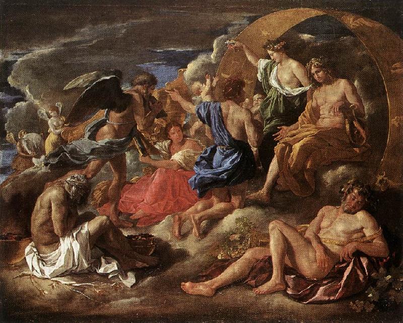 POUSSIN, Nicolas Helios and Phaeton with Saturn and the Four Seasons sf oil painting picture